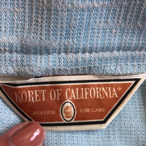 Vintage Sky Blue Slit Skirt - Picture 5 of 6